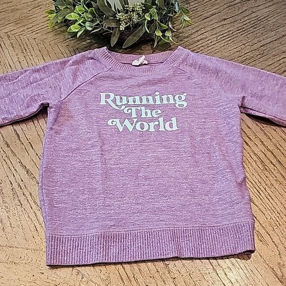 Running the world purple sweater size 6 - Picture 1 of 10